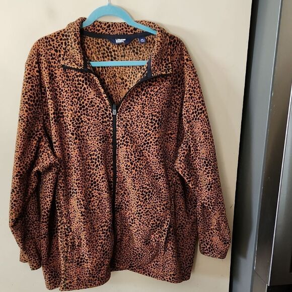 Lands end 3X Leopard Print Jacket 🐆 Perfect condition - Picture 1 of 6
